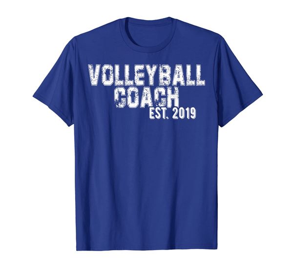 

volleyball coach est 2019 t-shirt new volleyball coach gift, White;black