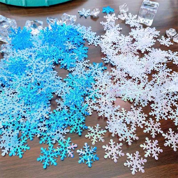 

fake snowflake wedding party throwing paper scraps diy manual snowflake christmas decoration accessories