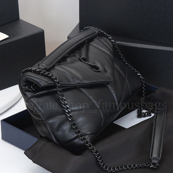 

luxury handbags women bags purses cross body medium 29cm l0ul0u pufer black lambskin genuine leather shoulder envelope bag