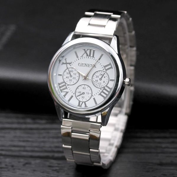 

wristwatches wrist watches for women stainless steel sport quartz hour analog watch clock bracelet, Slivery;brown