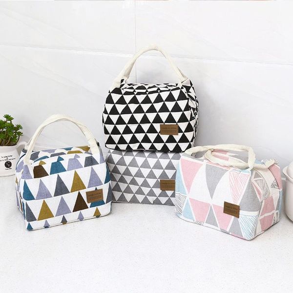 

car organizer storage bag for women kids men insulated canvas box tote thermal cooler food long trip lunch bags