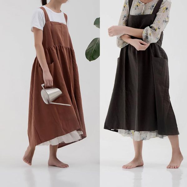 

aprons adults apron fashion women men casual high quanlity solid color adjustable sleeveless housekeeping cooking tools