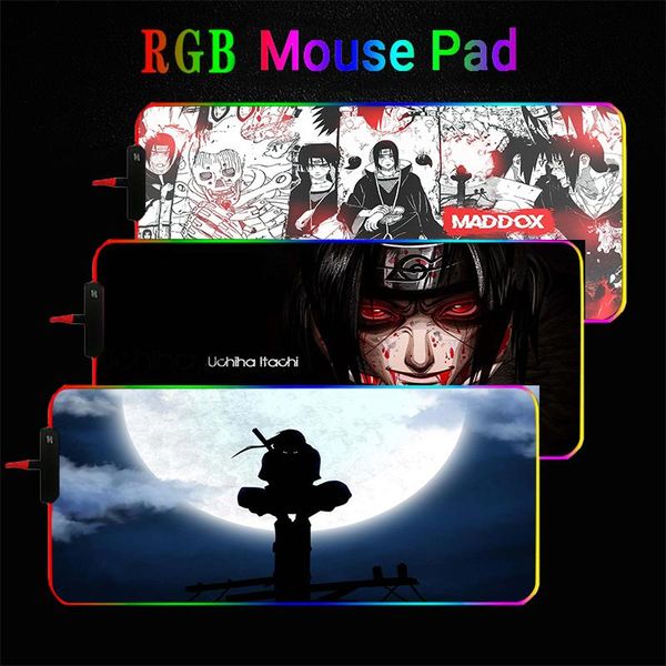 

mouse pads & wrist rests itachi rgb pad anime gaming pc gamer computer large mousepad xxl mause carpet 900x400 desk mat for cs