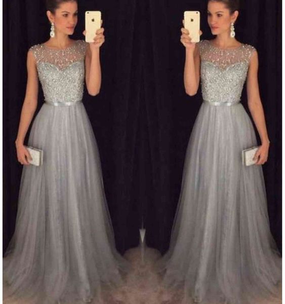 

luxury evening dress women's chiffon sleevels sequin wedding, Black;gray