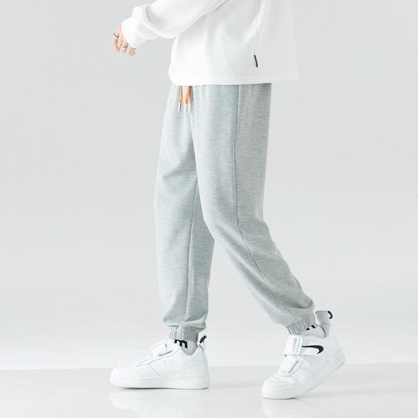 

men's suits & blazers gray sports pants autumn loose-fitting ankle-length guard student trend spring and casual men, White;black