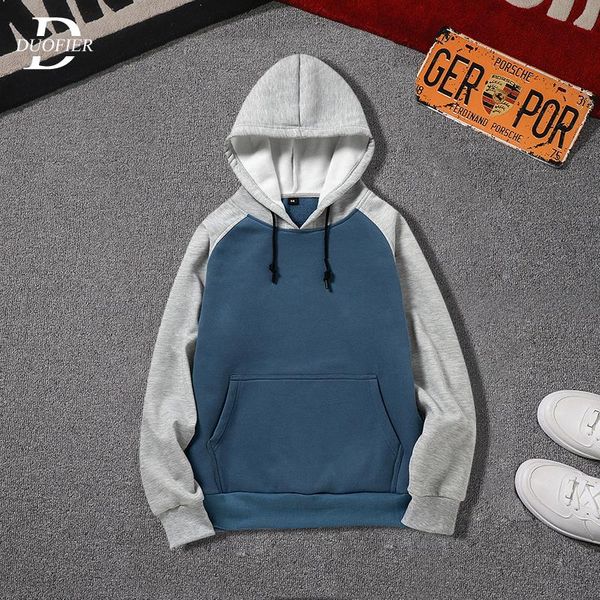 

men's hoodies & sweatshirts 2021 men hooded fleece autumn casual harajuku male hip hop streetwear pullover tracksuit clothing, Black
