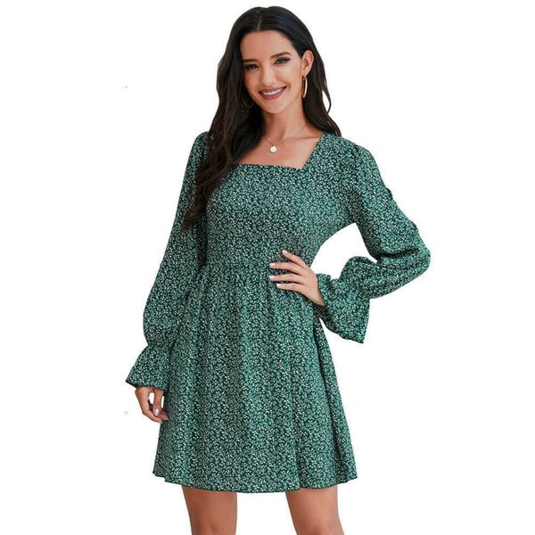 

in dresses women's casual autumn and winter long sve floral drs, Black;gray