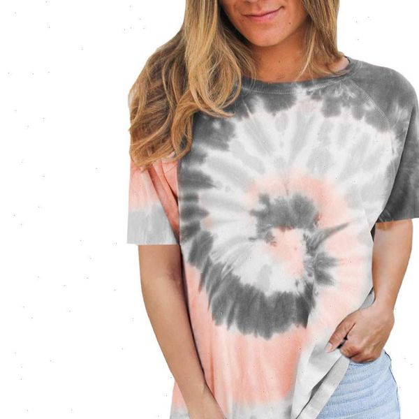 

tshirt summer 2021 womens print casual tee shirt plus size 3xl short t shirts women tie dye print t shirt femme, White