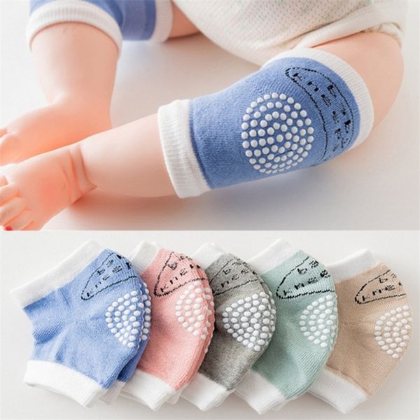 

infant baby knee pads non slip boys girls knee pad crawling knee cushion thick protectors leg warmer kids safety kneepad crew socks g20205, Pink;yellow