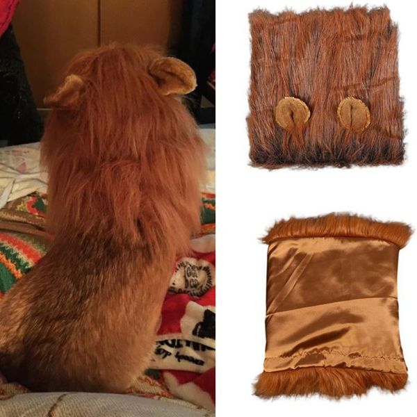 

cat costumes pet cosplay clothes mane wig lion costume for cats dogs winter warm long plush dog dress up props with ear pets supplies
