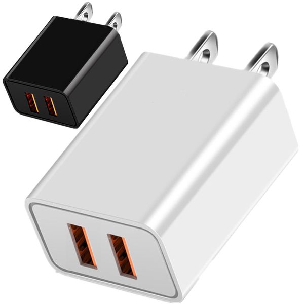 

portable fast quick dual usb ports eu us wall charger ac power adapters for iphone 6 7 8 plus xr samsung lg
