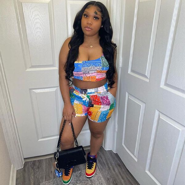

women's tracksuits women two piece sets one shoulder sleeveless crop stretchy shorts tracksuit outfit summer, Gray