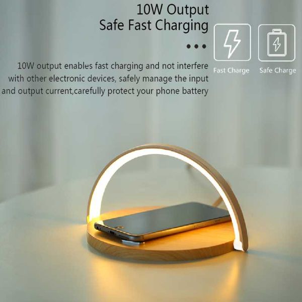 

10w new wireless charger wireless led lamp switch lights home decor night light room