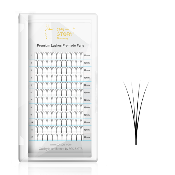 

false eyelashes costory eyelash extension premade fans cluster 4d lashes c d curl time saving professional makeup faux mink