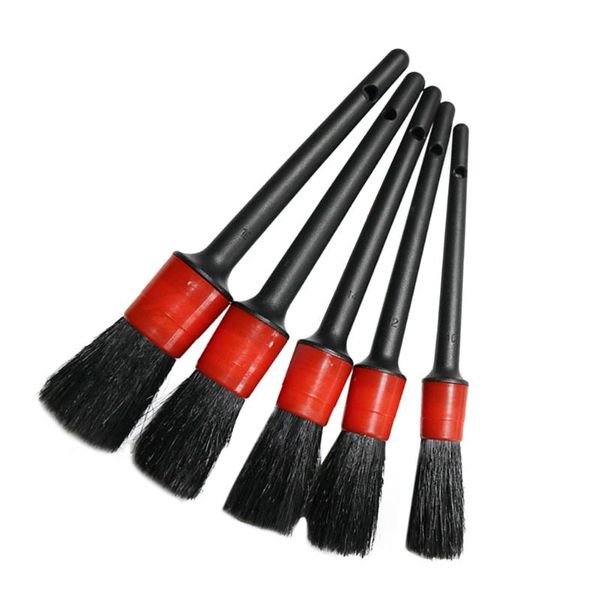 

car sponge 5pcs round vehicle washing brush scratch-cleaning plastic handle tool for wheel (pp hair)
