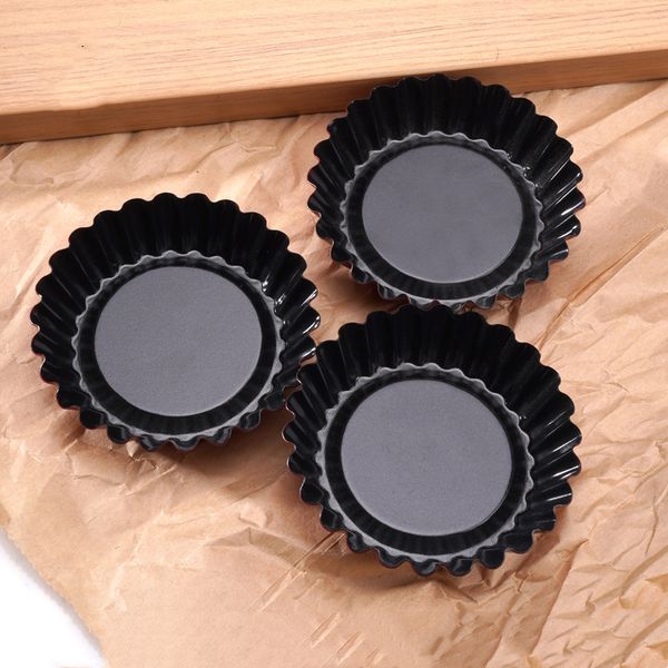 6Pcs Uovo Crostata Stampi In Acciaio Al Carbonio Uovo di Pizzo Muffa Riutilizzabile Tartlet Stampi Tazze di Cottura Della Torta Del Biscotto Del Bigné Della Muffa