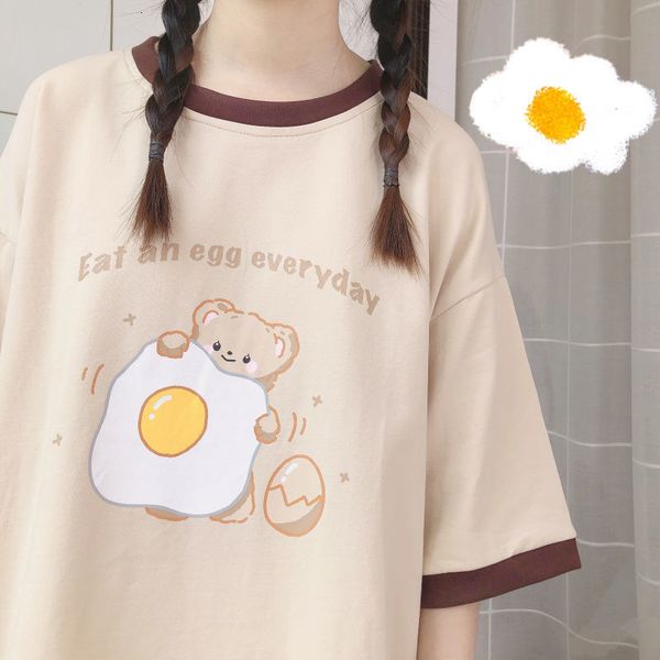 

harajuku 2021 new kawaii short-sleeve shirt of summer women cudn, White