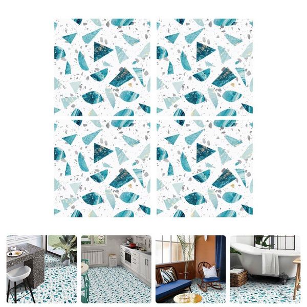 

carpets 4pcs terrazzo effect floor stickers antiskid self-adhesive