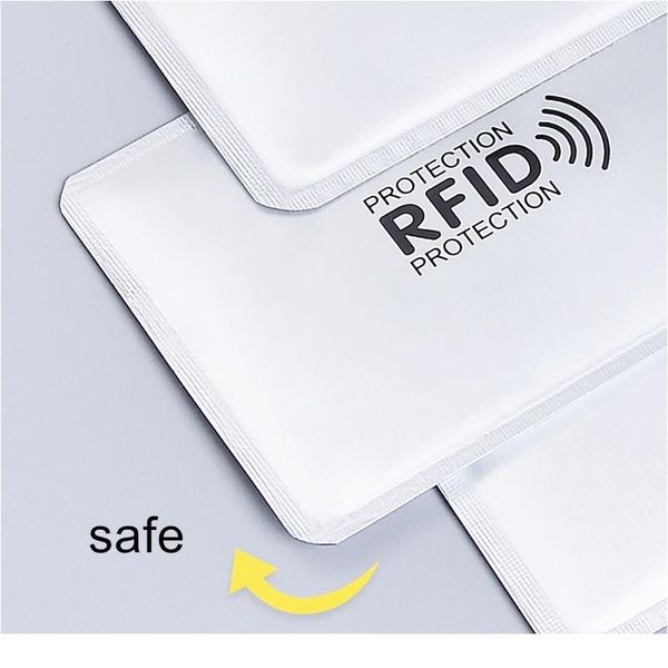 

10pcs anti rfid blocking reader lock card holder id bank card case protector aluminium metal smart anti-theft credit car qylltk