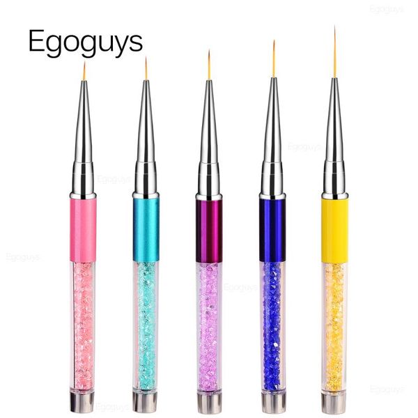 

nail brushes 1pc art brush gradient polish uv gel painting pen french lines stripes grid drawing liner manicure diy varnishes tools, Yellow