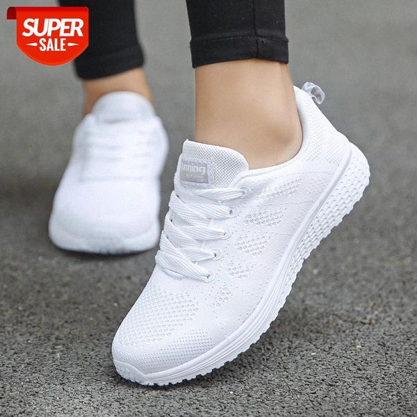 

2020 spring women shoes flats lady fashion casual breathable sneakers mesh running shoes women sport flat platform plus size #0q9n