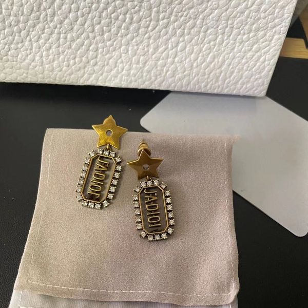 

designer earrings jewellery2021wind new d home swarovski diamond letter design temperament versatile earrings for women wlo8, Silver