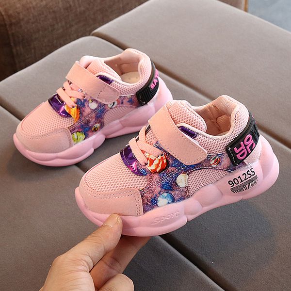 

Baby Girls Shoes Kids Sport Sneakers Spring Summer Children Running Shoes For Boys Mesh Toddler Tennis Sneakers 1Age +, White