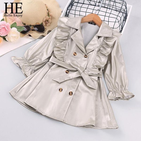 

coat he hello enjoy fashion children's winter cortex autumn kids jacket sleeve baby girls 2-6y, Blue;gray