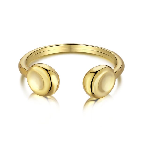 

new original designer stackable ring 925 sterling silver couples love rings 18k gold plated engagement wedding bling exquisite ring for wome, Golden;silver