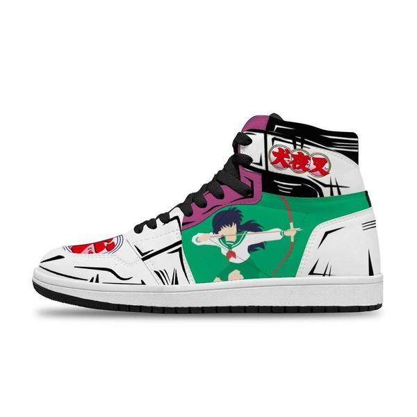 

japanese anime cartoon inuyasha higurashi kagome diy printed sports non-slip casual shoes for men's fashion shoemr6e