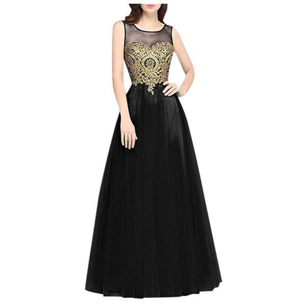 

casual dresses kancoold chiffon bohemian women long dress summer loose o-neck formal party ball gown bridesmaid beaded nov19, Black;gray