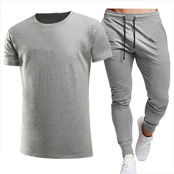 

men's tracksuits aprilia racing rsv4 2021 shirt short sleeve pantsuit cotton casual sports t-shirt suit, Gray