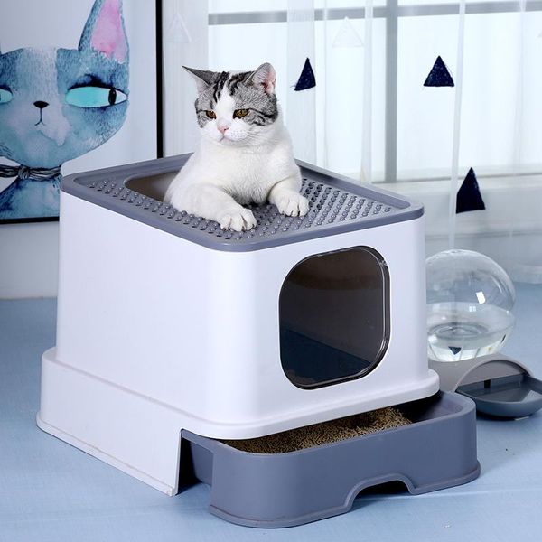 

cat supplies fully enclosed drawer entry cat litter box splash-proof deodorant toilet deodorant potty