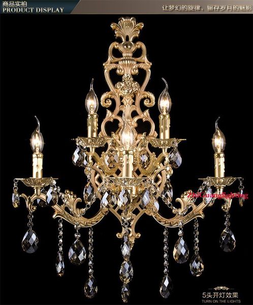

wall lamp luxurious duplex villa crystal european living room auditorium hall