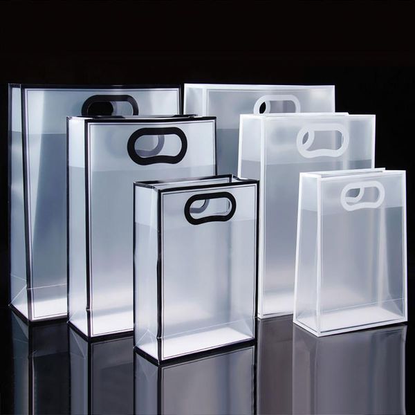 

storage bags clear tote bag waterproof pvc transparent shopping shoulder handbag environmentally travel gift packaging