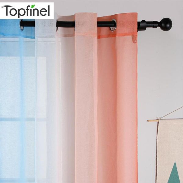 

curtain & drapes inel simplicity gradient color window tulle curtains for living room sheer bedroom decoration modern