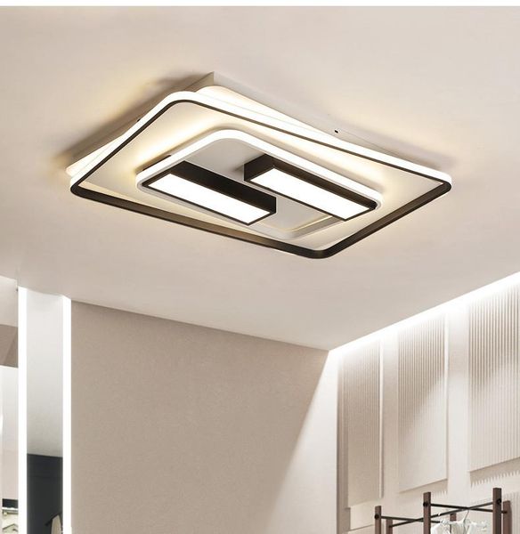 

simple modern ceiling lamp household rectangular personality creative dining room living room bedroom led lamp