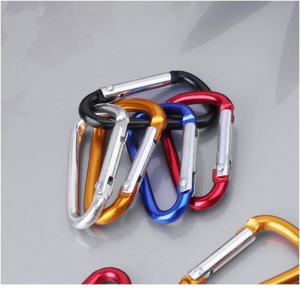 

10pcs 6cm outdoor sport carabiner camping safety buckle keychain hiking hook h jllsvy