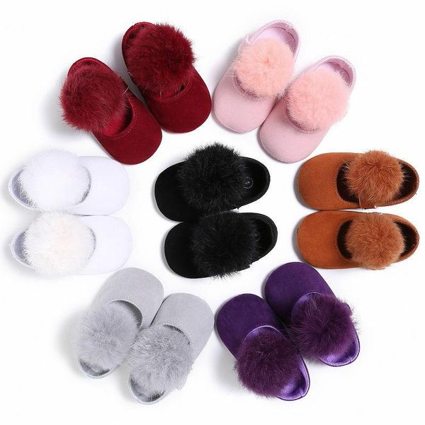 

first walkers born infant babys high crib shoes cotton ball princess toddler soft sole boot prewalker anti-slip sneaker