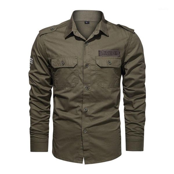

men's casual shirts brand military shirt men tactics long sleeve solid casual100% cotton pocket 4xl 5xl 6xl plus size man leisure, White;black