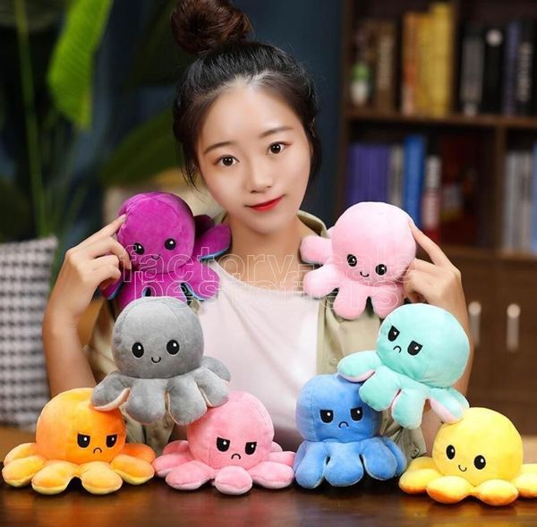 

27 styles reversible flip ocs stuffed doll soft double-sided expression plush toy baby kids gift doll new year festival party supplies