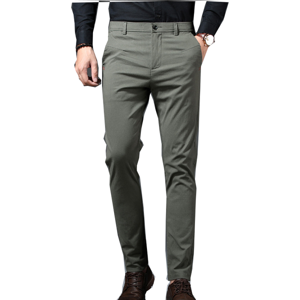

men's pants casual business stretch japanese style spring, Black