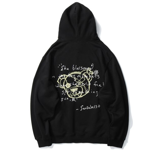 

2021 new harajuku pullover japanese cartoon streetwear winter street wear women clothes oversized hoodie womens clothing sweatshirts 145h, Black