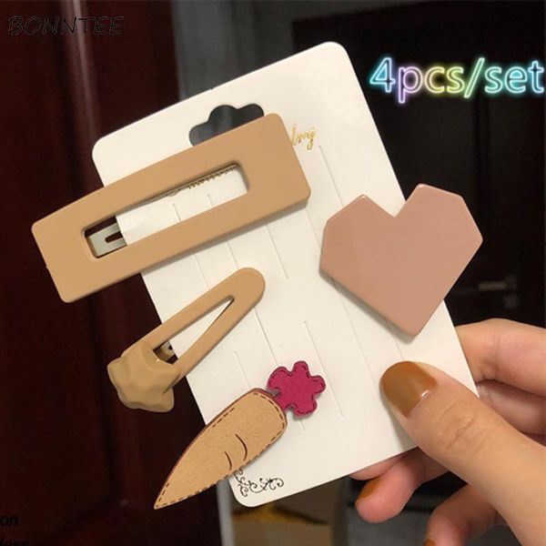 

hair accessories 4pcs/set headwear women lovely cartoon womens christmas hairpins girl gift sets fashion ulzzang ins ladies clip schoolgirls