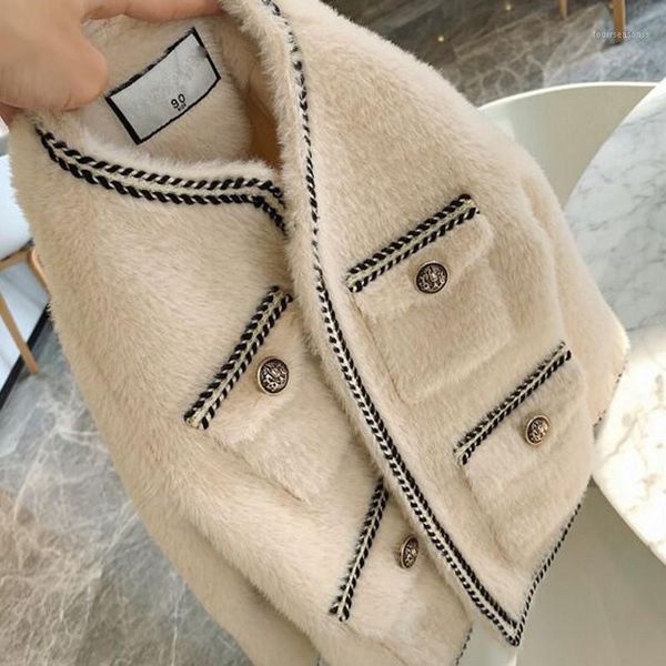 

jackets girls jacket fur fleece thickness kids coats children winter autumn 2021bt0401, Blue;gray