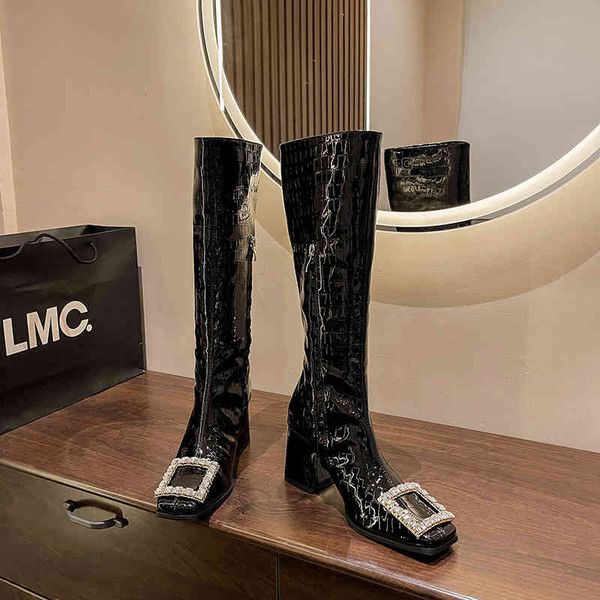 

boots falso rebanho sobre o joelho botas apontadas dedo do pÃ© de salto alto coxa altas feminino inverno quente longas bege preto frete n28e, Black