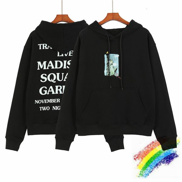 

2021 new heavy fabric fleece travis scott tee astroworld hoodie men women 1:1 pullovers statue of liberty hooded sweatshirts 5x, Black