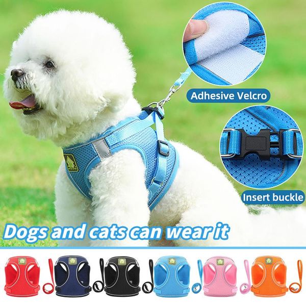 

dog collars & leashes summer vest breathable cat traction rope reflection filter harnesses leads pet products accessories