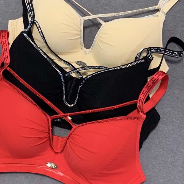 

t9420 model about 5cm thickened ab cup small chest large cross strap simple push up womens bra, Red;black