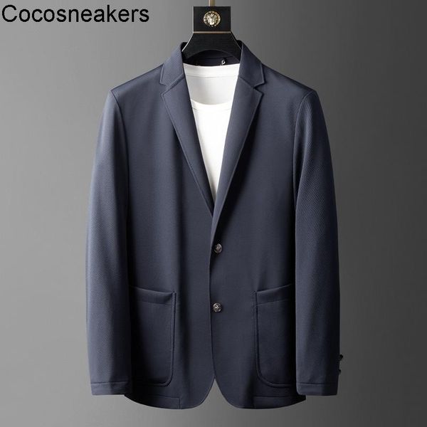 

men's suits & blazers gentleman business high-end ice mesh fabric spring leisure slim thin suit handsome single western coat, White;black